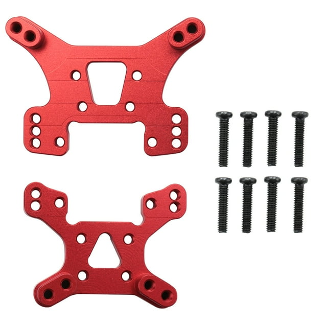 144001 Part Front and Rear Shock Tower Board Set Replacement Accessories Parts for 144001 1/14 4WD RC Car,Red