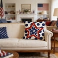 thumbnail image 4 of Beautynvta 4th of July Pillow Covers, 18x18 Inch, American Flag Stars Patriotic Throw Pillow Covers, Independence Day Memorial Day Cushion Case for Sofa Couch, 4 of 6