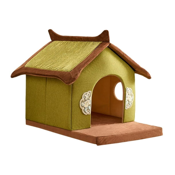 Cama para Gato, Nido para Perro, Cachorro Antideslizante, Fondo Suave Antideslizante, cojín para Mascotas, perrera, Conejo, cabaña extraíble, Cueva pa L