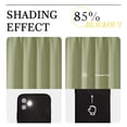 thumbnail image 2 of Chyhomenyc Sage Green Blackout Curtains 84 Inches Long, Thermal Insulated Energy Saving Solid Soft Privacy Rod Pocket Window Curtains for Living Room Bedroom, Each 40Wx84L Inch, 2 Panels, 2 of 8