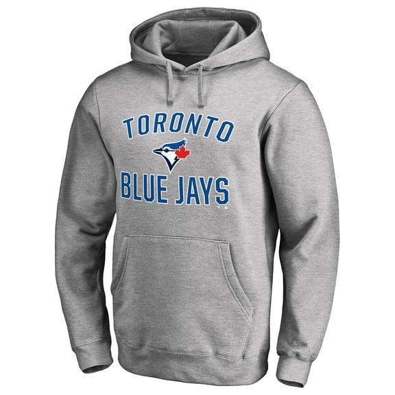 Men's Ash Toronto Blue Jays Victory Arch Pullover Hoodie