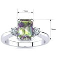 thumbnail image 5 of SuperJeweler 2 1/2 Carat Octagon Shape Mystic Topaz and Diamond Ring In Sterling Silver For Women, 5 of 6