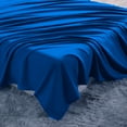 thumbnail image 4 of Super Soft 1800 Count Microfiber Flat Sheet, Durable and Anti-fading Bed Top Sheet with Hem, Queen, 102 x 90 Inches, Royal Blue, 4 of 5