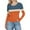 Orange, variant on Long Sleeve Shirts for Women Crew Neck Ribbed Knit Tops Fitted Thermal Undershirt Color Block Soft Layering Tees