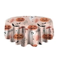 thumbnail image 5 of Halloween Cute Icons on Pink Pattern Round Tablecloth 60"x60",Wrinkle Wipeable Table Cloth for Kitchen Dining Room Picnic Patio Party, 5 of 6