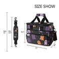 thumbnail image 3 of FORMRS Insulated Cooler Bag 24 Cans Capacity Soft Leakproof Lunch Box with Side Pockets, Halloween Orange Ghosts, 3 of 7