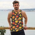 thumbnail image 6 of Logiee Colorful Maple Leaves Print Men's Workout Tank Top,Quick Dry Workout Tank Top,Gym Muscle Tee,Fitness Bodybuilding Sleeveless T Shirt-3X-Large, 6 of 7