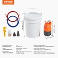thumbnail image 6 of VEVOR Tankless Water Heater Flushing Kit, Includes Efficient Pump & 5 Gallon Pail & 2 Hoses & Descaling Powder, Wrench and Adapter for Quick Install Easy to Start, Water Heater Flush Kit, 6 of 9
