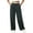 Army Green, variant on Tqcoqu Women's Pinstripe Wide Leg Suit Pants,Contrast Elastic Waist Pleated Straight Fit Dress Trousers with Side Pockets