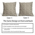 thumbnail image 6 of Brown Cream Pillow Covers 16x16 Set of 2 Boho Design Polka Dot Throw Pillows Modern Brush Strokes Print Decorative Outdoor Pillowcase Square Cushion Cover Linen Case for Home Sofa Couch Bed, 6 of 6