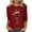 Wine, variant on Womens Christmas Shirts 3/4 Sleeve Rhinestones Wine Glass Printed Xmas Holiday Tops Loose Casual Festive Tees (XL, Wine)