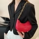 thumbnail image 4 of Bolso de un solo hombro, bolso de mano clásico retro, bolso de mano de un solo hombro con cremallera adecuado para damas, rojo rosa, 4 of 5