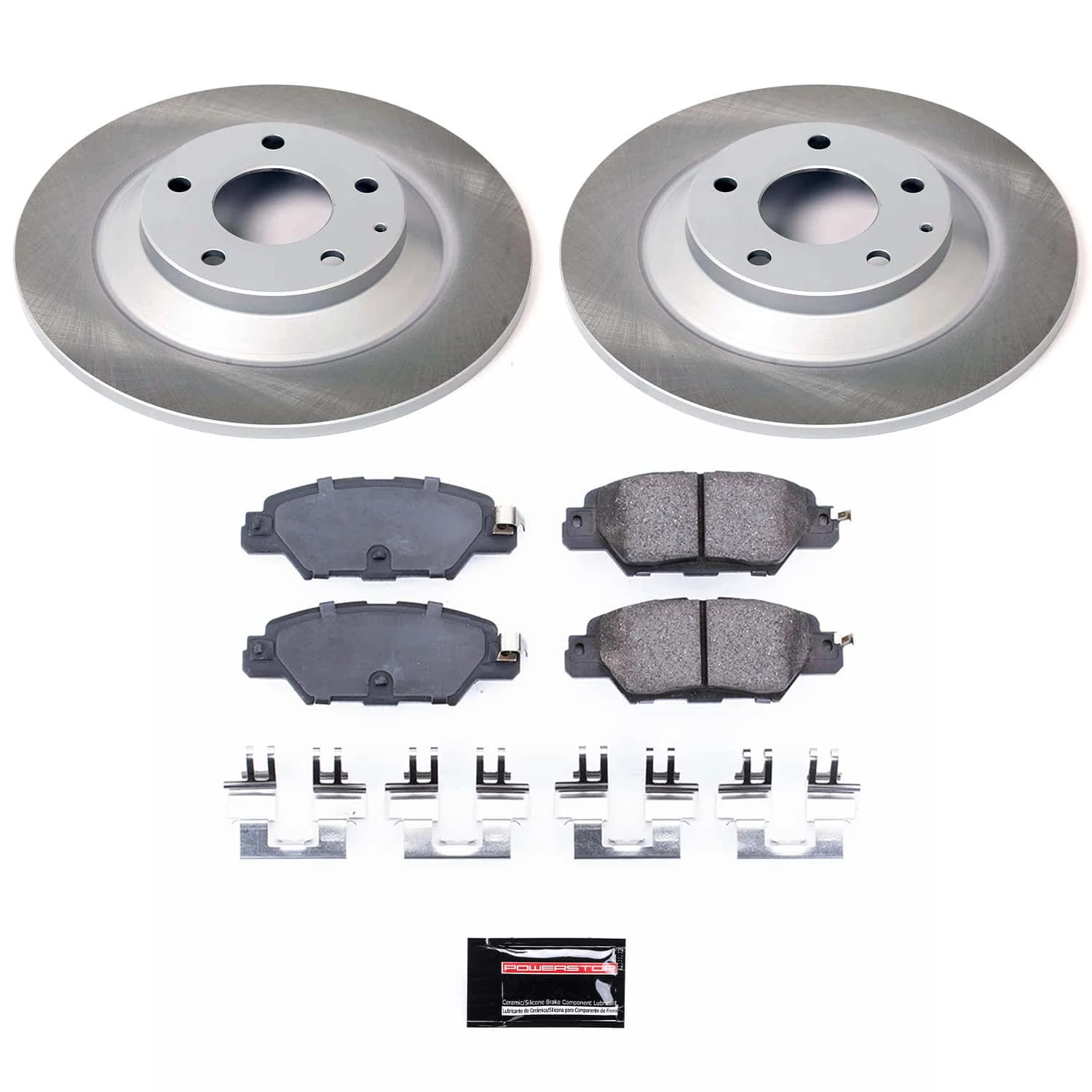 PowerStop Rear Semi-Coated Rotor and Low-Dust Ceramic Brake Pad Kit SC7516