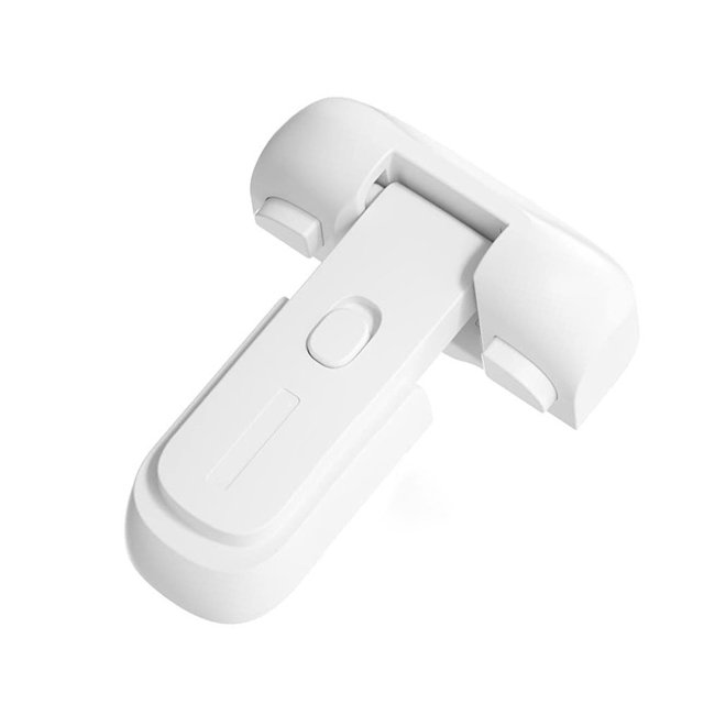 cerraduras de seguridad para frigorífico para bebés, cerraduras para puertas de frigorífico y congelador a prueba de niños, cierre de seguridad para niños pequeños (blanco)