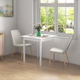 thumbnail image 2 of HOMCOM Table à Manger Carrée avec Cadre en Bois pour Salle à Manger Blanche, 2 of 10