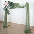 thumbnail image 3 of BalsaCircle Dusty Sage Green 18 feet Sheer Organza Curtain Panel Backdrop Drape Window, 3 of 8