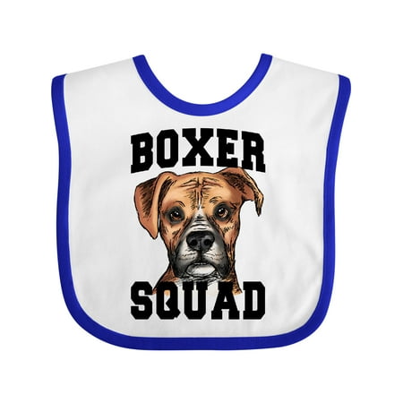 

Inktastic Dog Boxer Squad Gift Baby Boy or Baby Girl Bib