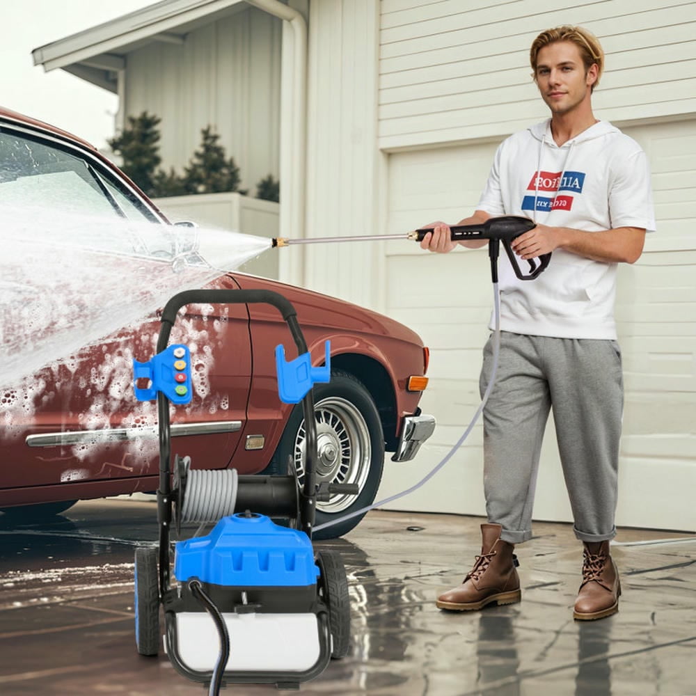 Aimee Lii 2300 PSI 1.8 GPM Electric Pressure Washer with Wheels and 5 Quick Connect Nozzles, High Quality-Blue