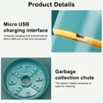 thumbnail image 3 of Maytalsory Portable Vacuum Sweeper Dust Collector Cleaning Tool with Brush Mesh Table Suction Computer Home Kit Household Rechargeable Green 1Set, 3 of 6