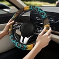 thumbnail image 2 of Uorisanigo Aztec Warm Steering Wheel Cover Leopard Print 15 Inch Steering Wheel Cover for Winter Easy to Install Car Steering Wheel Cover for SUV Vehicle Sedan Soft Car Accessories 2025, 2 of 8