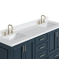 thumbnail image 5 of Ariel Stafford 72 Inch Double Rectangle Sink Bathroom Vanity With Carrara White Quartz Countertop 1.5 Edge In Midnight Blue, 5 of 9