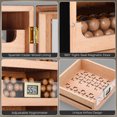 thumbnail image 4 of GLENCREAG MET-1031 Cigar Humidor Cabinet for 150 Cigars with Spanish Cedar Lining, Tight-Seal Magnetic Door, 3+1 Large Capacity Drawers, Gift for Cigar Aficionado (Ebony), 4 of 6