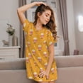 thumbnail image 3 of Sikiie Cute Popcorn Print Women's Short-sleeved Nightdress, Round Neck Pullover Nightdress Pajamas Summer Home Wear, 3 of 6