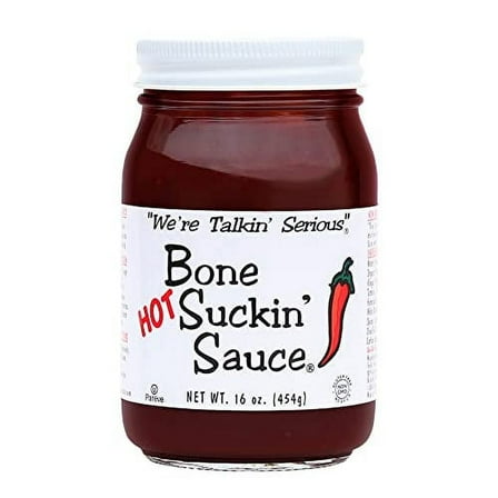 Bone Suckin' Bbq Sauce Hot, 16 Oz Jar (Pack Of 3)