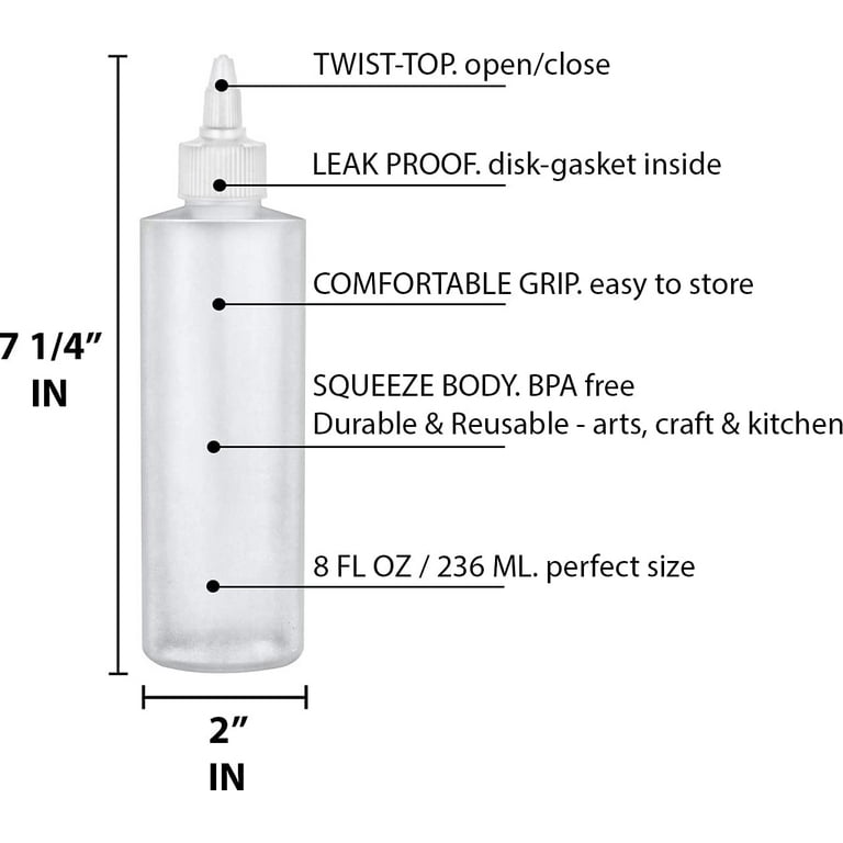 8435-C Clear Cap for 12 oz. Squeeze Bottle, small opening