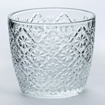 Mainstays Clear Flower Pattern Glass Votive and Tealight Candle Holder