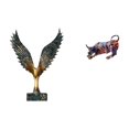 thumbnail image 1 of Estatua de la casa,Estatua de ala hecha a mano,artesanía de resina para cafetería,Estatua de toro de resina,Pintura Resina Toro Estatua Escultura Inicio,Figuras de animales de toro para, 1 of 8