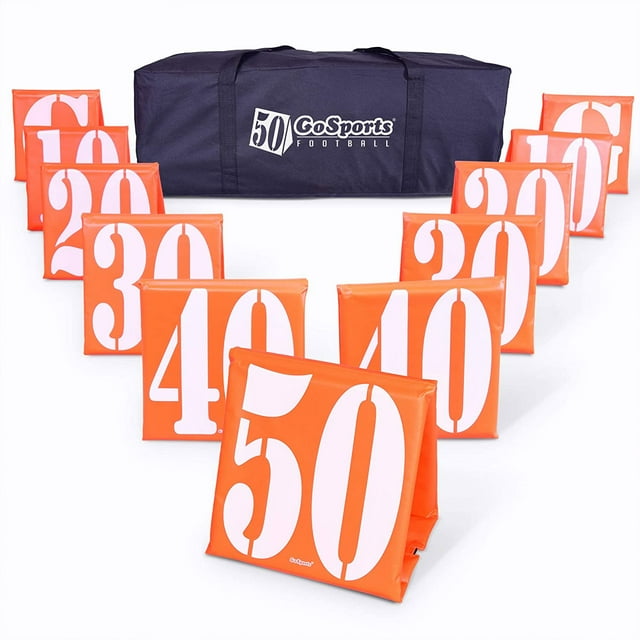 GoSports Marqueurs de Numéro de Ligne de Triage Sans Ancre Lot de 11, Orange