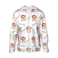 thumbnail image 2 of Lsque Corgi With Santa Claus Hat UPF 50+ Lightweight Sun Protection Men's Women's Long Sleeve Shirt, Hoodie Performance -Large, 2 of 9