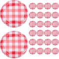 thumbnail image 1 of 40pcs Glass Jar Caps Airtight Mason Jar Mason Canning Jar Lids Canning Lids Regular Jelly Jar Sealing Caps for Bottles Wide Mouth Canning Jar Lids Checkered Jar Cover off Tin Iron, 1 of 8