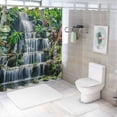 thumbnail image 7 of Orinice Waterfall shower curtain tropical forest leafy plant falling water spring flower lake natural landscape bathroom curtain polyester fabric set 69x72, 7 of 7