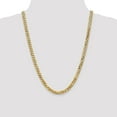 thumbnail image 4 of Diamond2Deal 14K Yellow Gold 6.1 mm Flat Beveled Curb Chain Necklace for Mens 24", 4 of 6