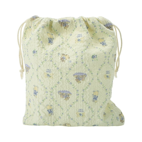 Unique Bargains 1 Pc Small Lace Rabbit Drawstring Makeup Bag for Travel Purple Polyester