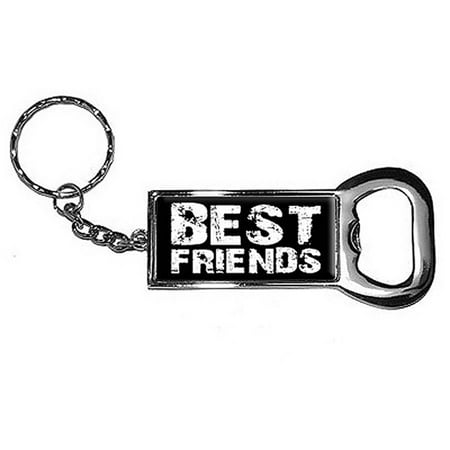 Best Friends Keychain Key Chain Ring Bottle Bottlecap