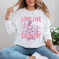 thumbnail image 6 of Long Live Country Girls Glitter - Women's Garment Dyed Long Sleeve Graphic T-Shirt, 6 of 10