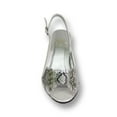thumbnail image 2 of FLORAL Corina Women's Wide Width Two Tone Metallic Snake Front Dress Slingback SILVER 7.5, 2 of 6