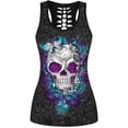 thumbnail image 3 of XIAONU Summer Women's Cutout-Back Graphic Tank Top Sleeveless Gothic Casual Everyday Top, 3 of 3