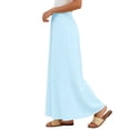 thumbnail image 4 of Fewfanhot Womens Skirt Summer Casual Elegant Tiered Maxi Skirt High Waisted A Line Flowy Long Skirts with Pockets, 4 of 8
