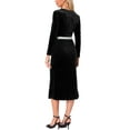 thumbnail image 3 of INSPIRE CHIC Velvet Dress for Women's Square Neck Long Sleeve Cocktail Bodycon Mermaid Midi Dresses, 3 of 6