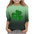 thumbnail image 2 of St.Patrick's Day Agkizg Toddler Baby Girls Summer Tops, Short Sleeve T-shirt for Kids, Toddler Girls 3/4 Sleeve Blouse Tee Children Green Printing Crewneck T Shirts, Sizes 9-10 Years, 2 of 5