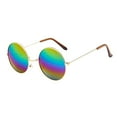 thumbnail image 6 of Classic Round Glasses Retro Circle Eyeglasses Clear Lens Metal Frame Accessories Non Prescription For Men Women Trendy Cute Lightweight Glasses Beach Party Vacation Wear, 6 of 9