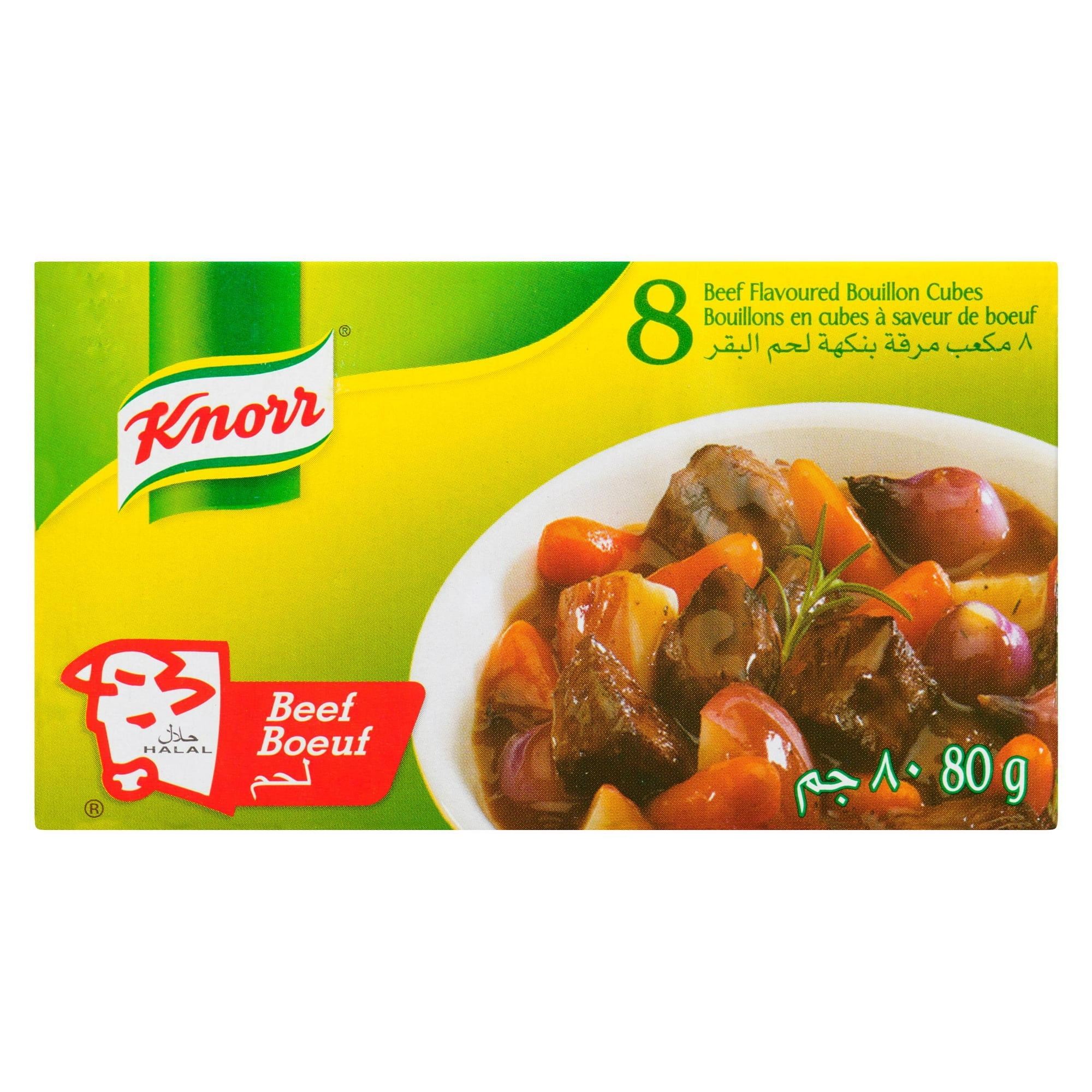 Knorr Beef Flavoured Cubes Halal, Knoor Beef flavor cubes 8/80g