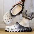 thumbnail image 4 of Fleece Lined Fashion Color Blocking Mens Slippers Lightweight Slip On Hollow Out Clogs Breathable Non Slip Winter Shoes Black Size 11-11.5, 4 of 7