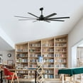 thumbnail image 4 of Tower Fan 84 Inch Large 8 PCS Plywood Reversible Blades Ceiling Fan With Light Kit 3 Color Dimmable LED, DC 6 Speed ,Remote Control Ceiling Fan for Patio Living Room, Bedroom, Office,Indoor.(Matte, 4 of 17
