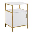 thumbnail image 1 of Modern Life Support de Rangement pour Imprimante de Table Utilitaire Blanche avec Pieds en Métal Doré, 1 of 6