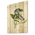 thumbnail image 2 of Designart 'Vintage Countryside Birds On Branch I' Farmhouse Print on Natural Pine Wood, 2 of 5